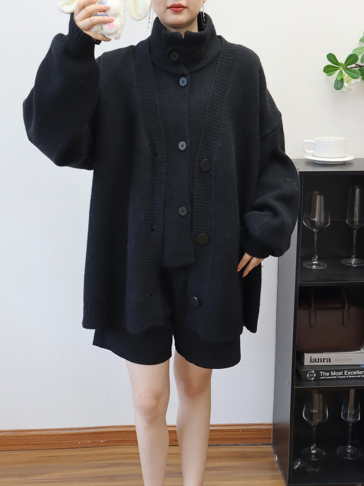 Two piece vest sweater jacket set