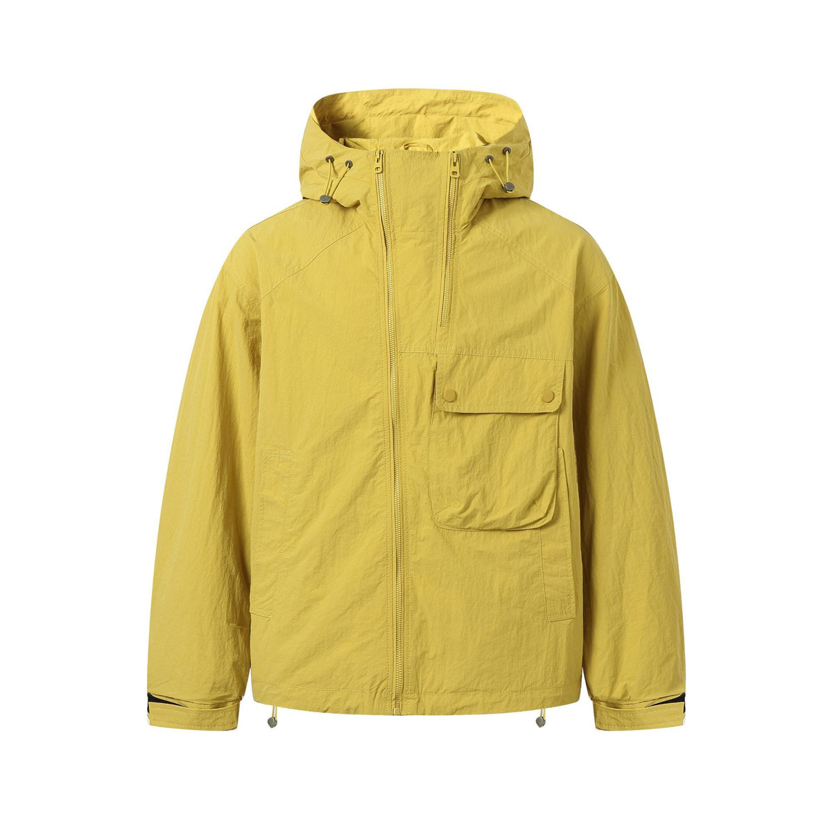 Outdoor Hooded Windbreaker  Loose Fit with 3D Pockets