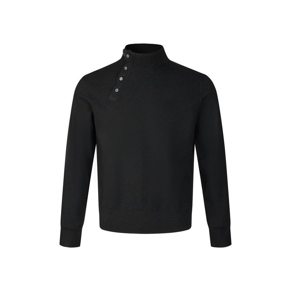 Solid color knitted base shirt