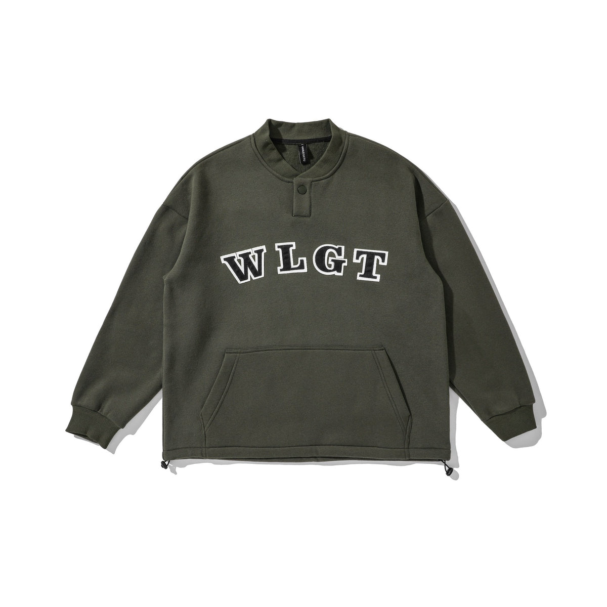Letter Patch Embroidered Loose Unisex Fleece Hoodie