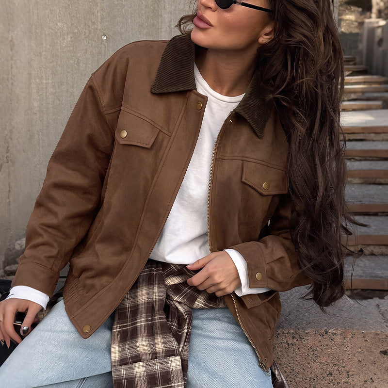 Loose long sleeved jacket for women