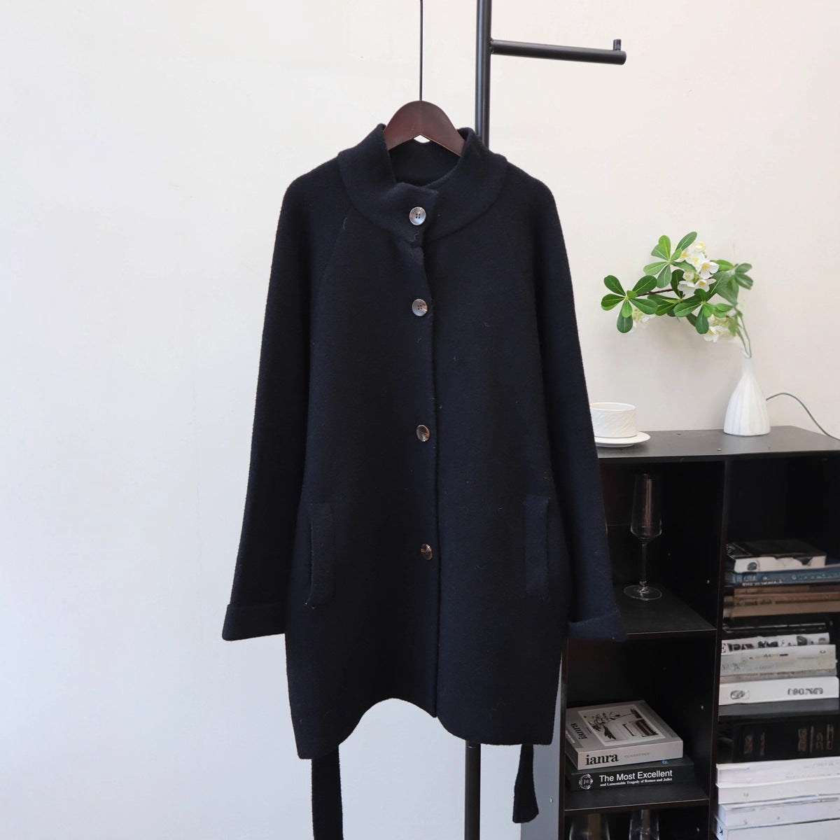 Solid color long sleeved sweater
