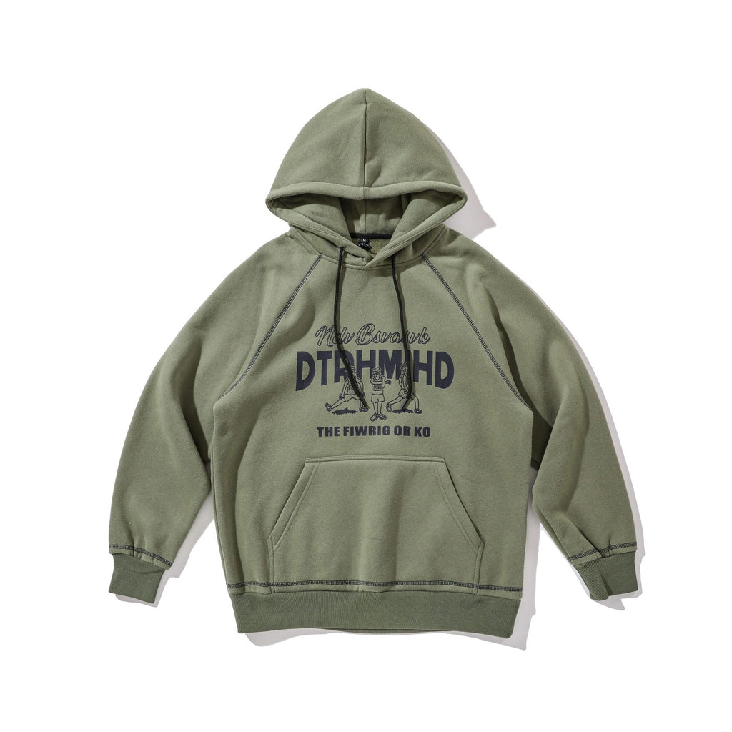 Fleece Hoodie with Print, Casual Couple Fashion Sweatshirt