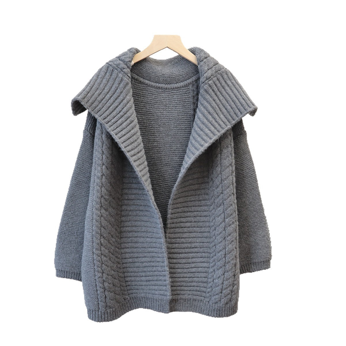 Big collar long sleeved sweater