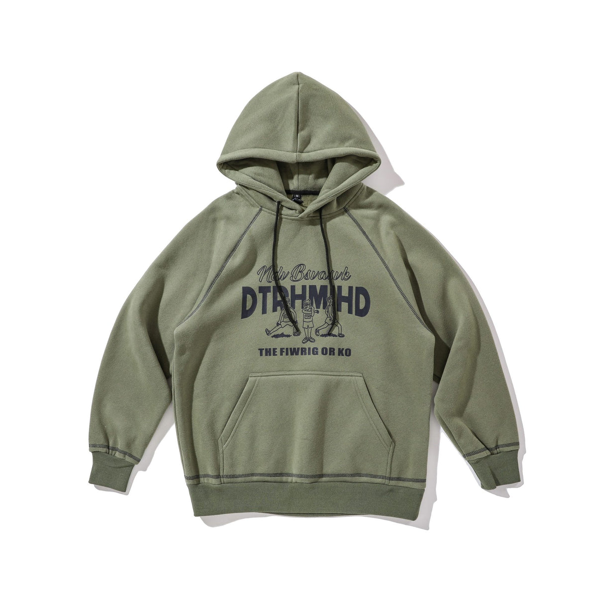Fleece Hoodie with Print, Casual Couple Fashion Sweatshirt