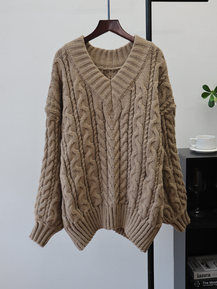V-neck pullover sweater