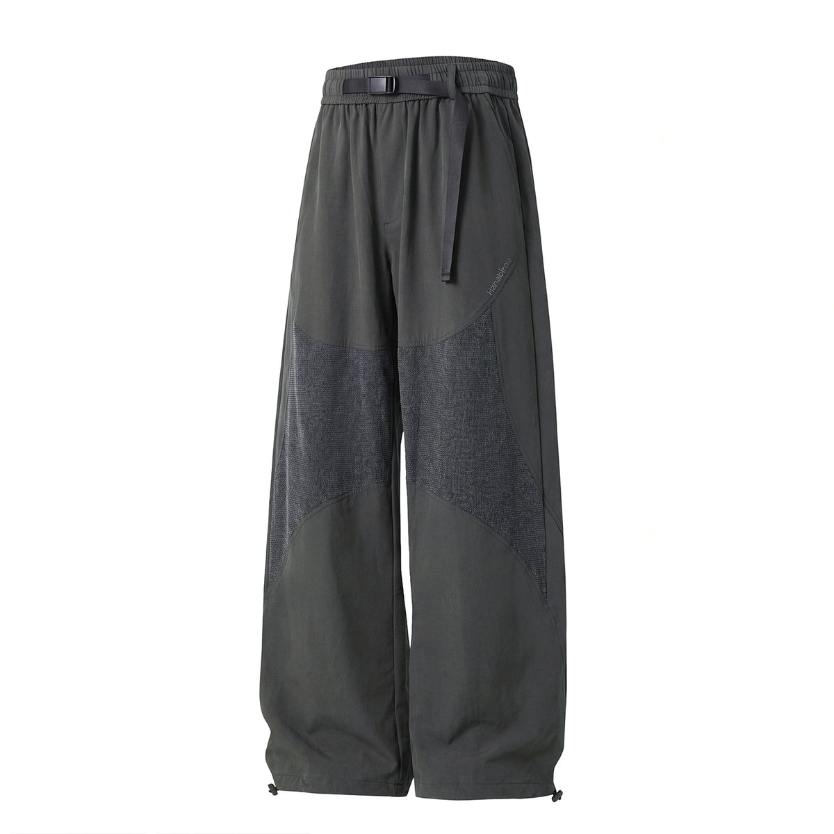 Functional Tactical Patchwork Cargo Parachute Pants for Men, Autumn Lightweight Outdoor Hiking Trousers, Casual Loose Sports Pants