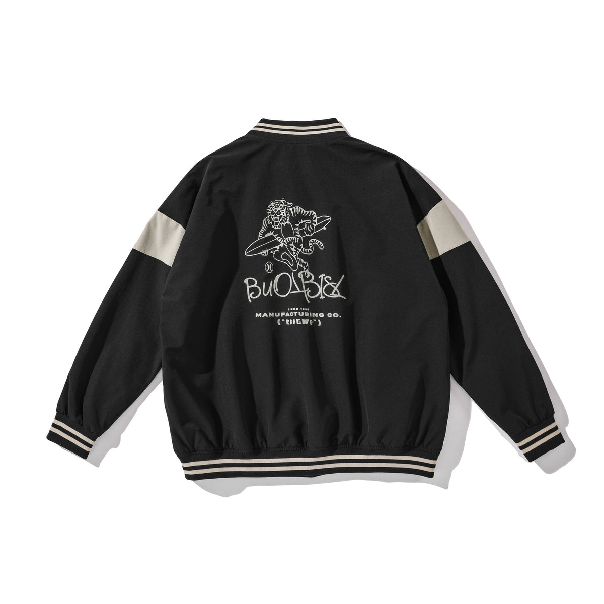 Loose Baseball Jacket for Men with Letter Print
