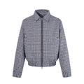 Plaid lapel short jacket
