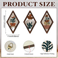 Bohemian Wooden Hollow Pendant Plant Flower Decoration Set Rustic Countryside Style Wall Hanging Decor