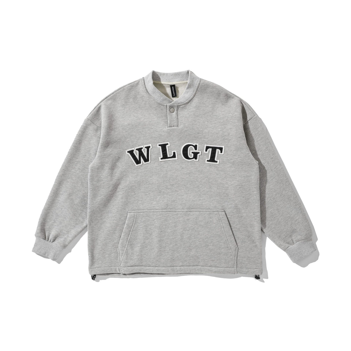 Letter Patch Embroidered Loose Unisex Fleece Hoodie