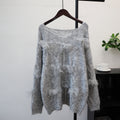 Loose long sleeved pullover sweater