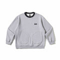 Printed Crewneck Fleece Hoodie Men's Patchwork Pullover