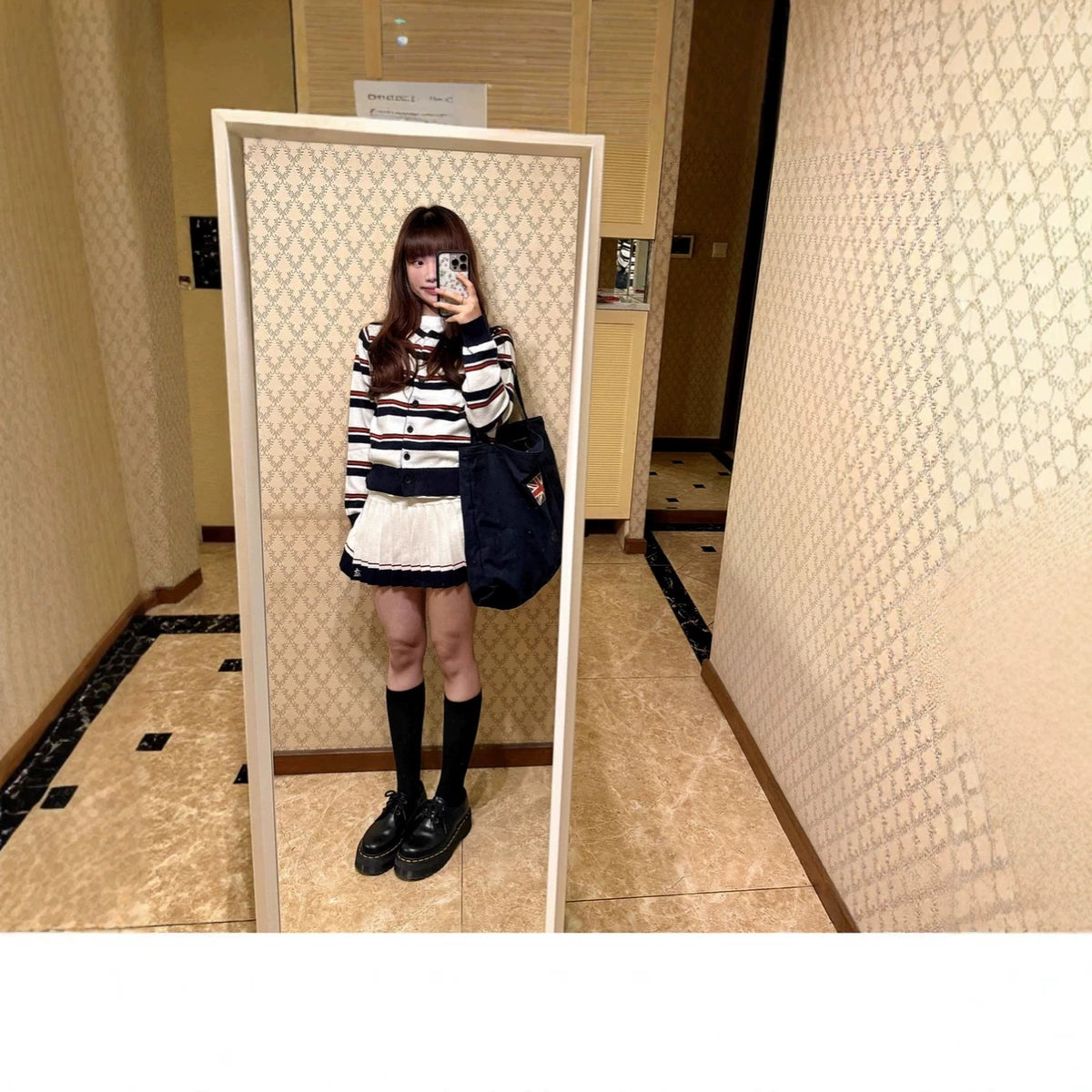 Striped Knitted Cardigan for Women in Autumn