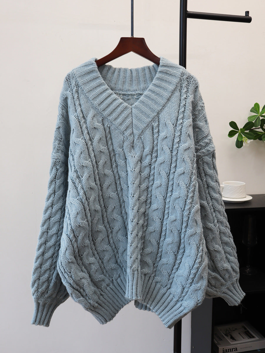 V-neck pullover sweater