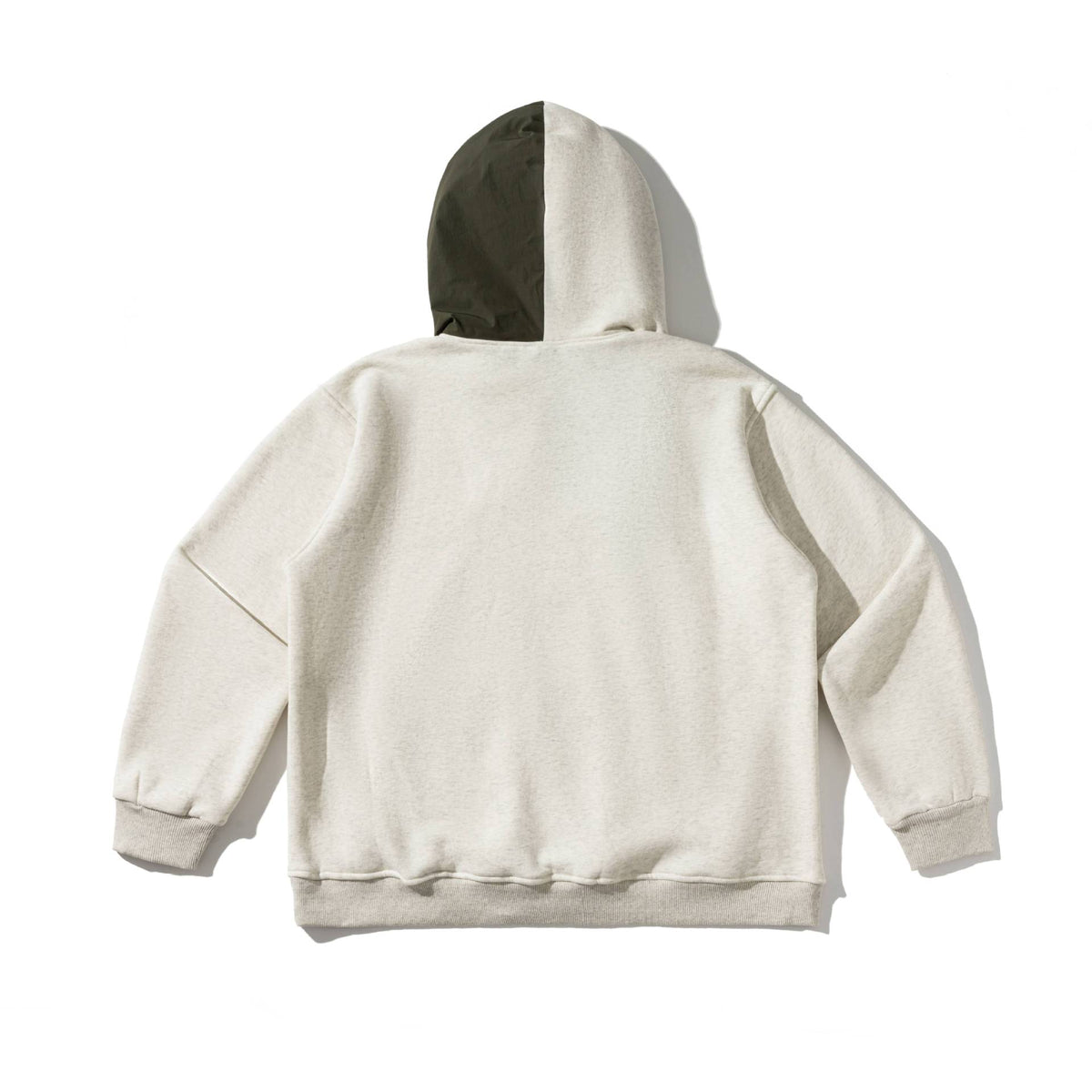 Retro Design Color-Block Spliced Double Hooded Long Sleeve Hoodie