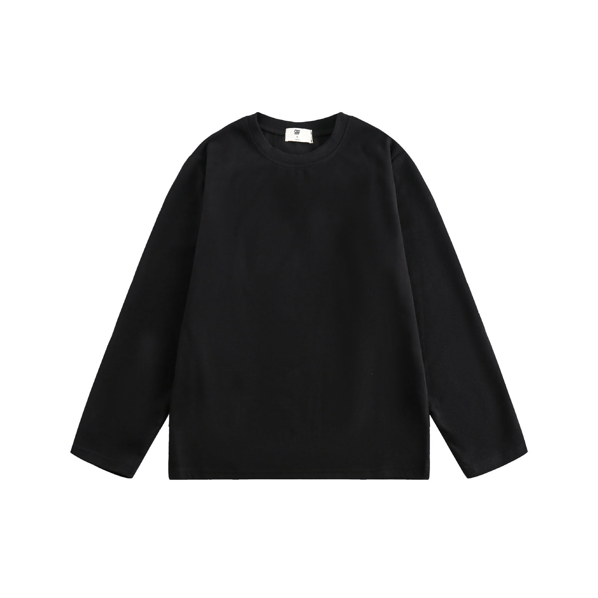 Loose Fit Plain Color Long Sleeve T-Shirt for Men