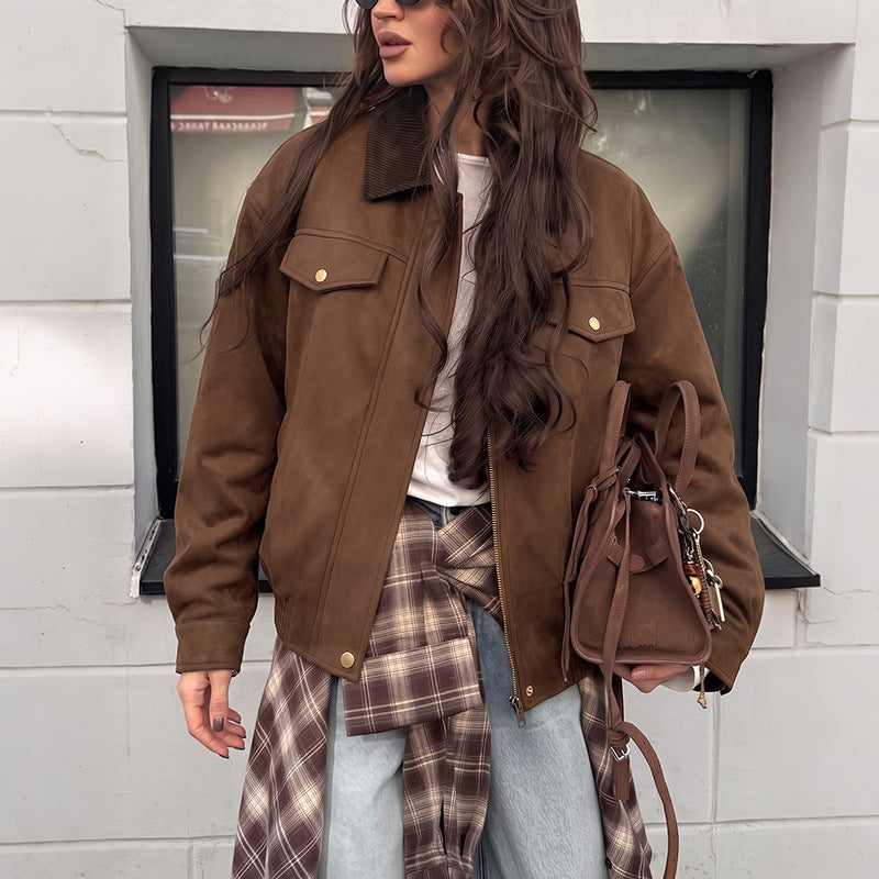 Loose long sleeved jacket for women