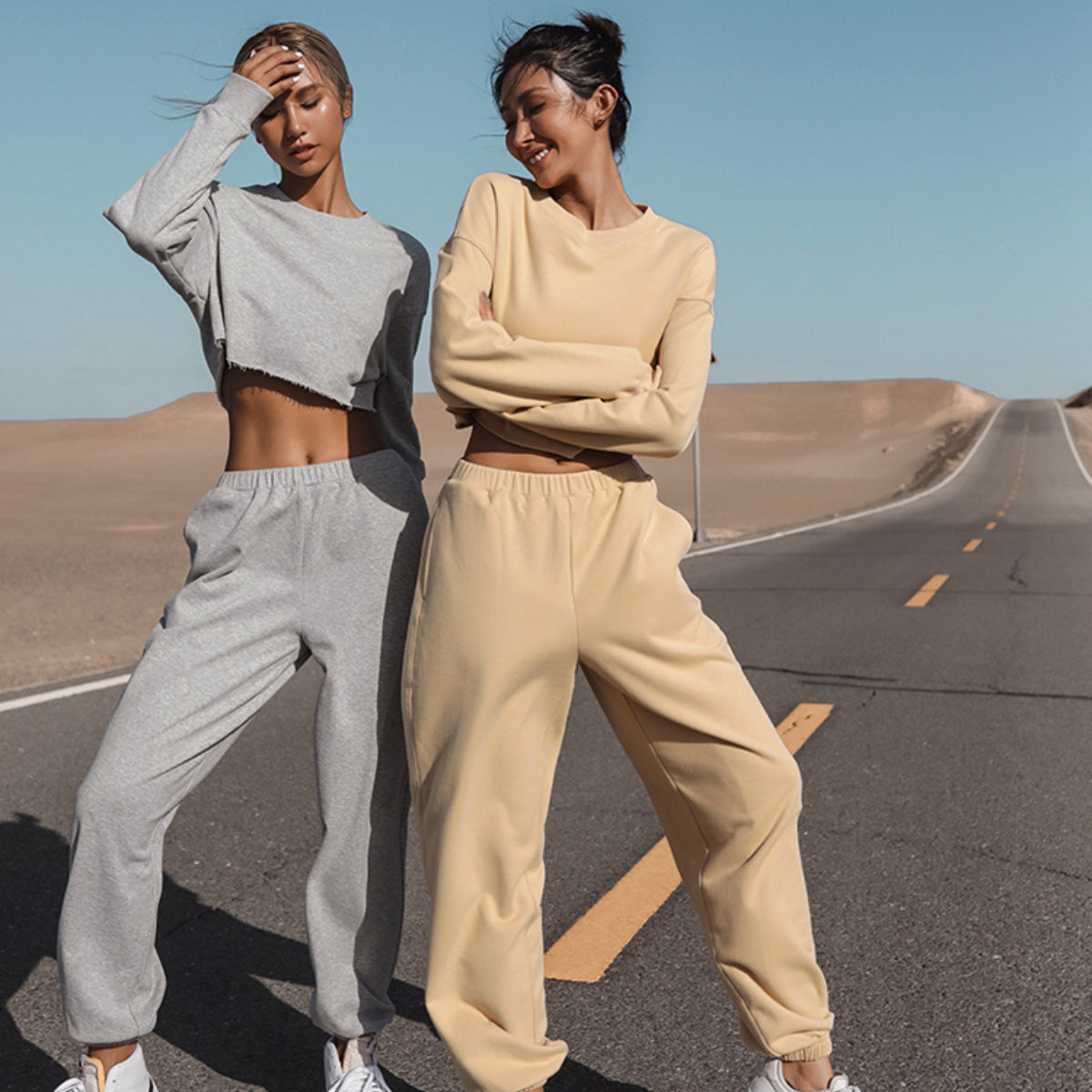 Casual Loose Sporty Hoodie Set for Women, 2-Piece Comfortable Sweatshirt