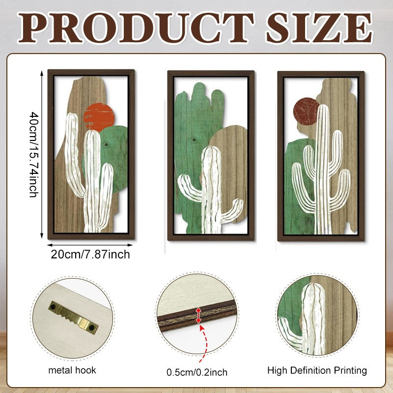 Rustic Wooden Wall Hanging Decor with Hollow Design for Bedroom and Living Room, Wall Art Decoration