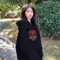 Style Hooded Lightweight Sweatshirt for Women, Lazy  Print, Loose Fit, Slimming, Versatile Hoodie