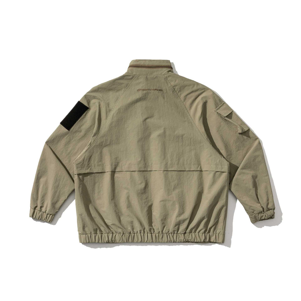 Outdoor functional windproof stand-up collar multi-pocket work jacket for men