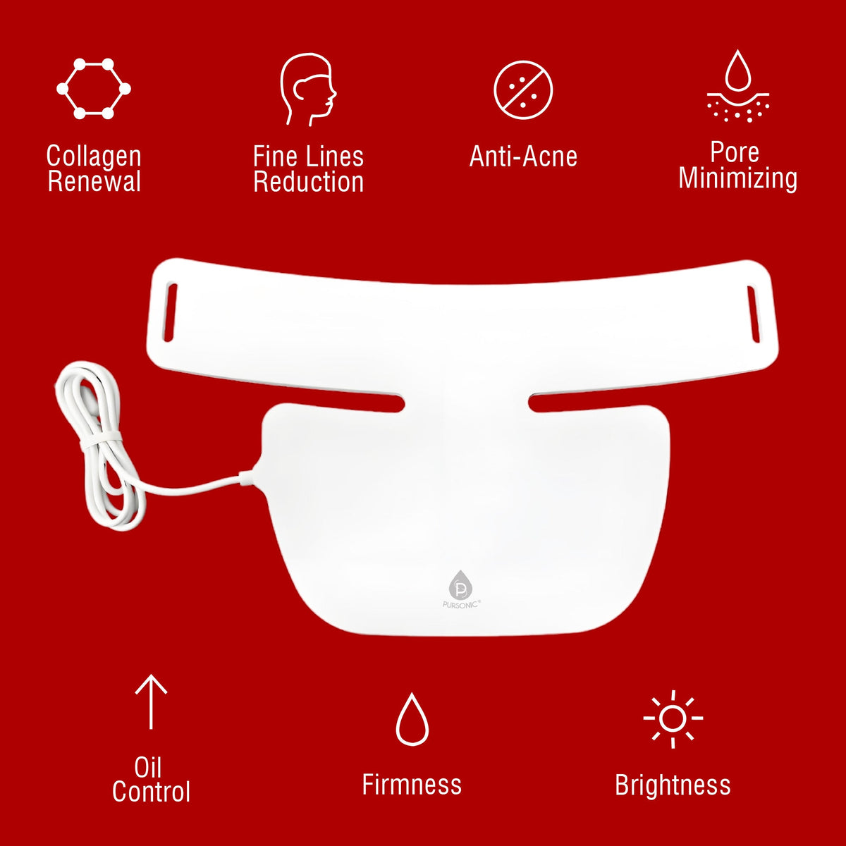 Pursonic LED Light Therapy Neckplate – Rejuvenate Your Neck & Décolleté
