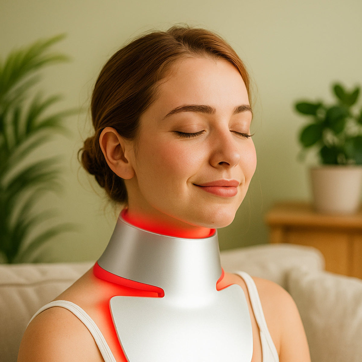 Pursonic LED Light Therapy Neckplate – Rejuvenate Your Neck & Décolleté