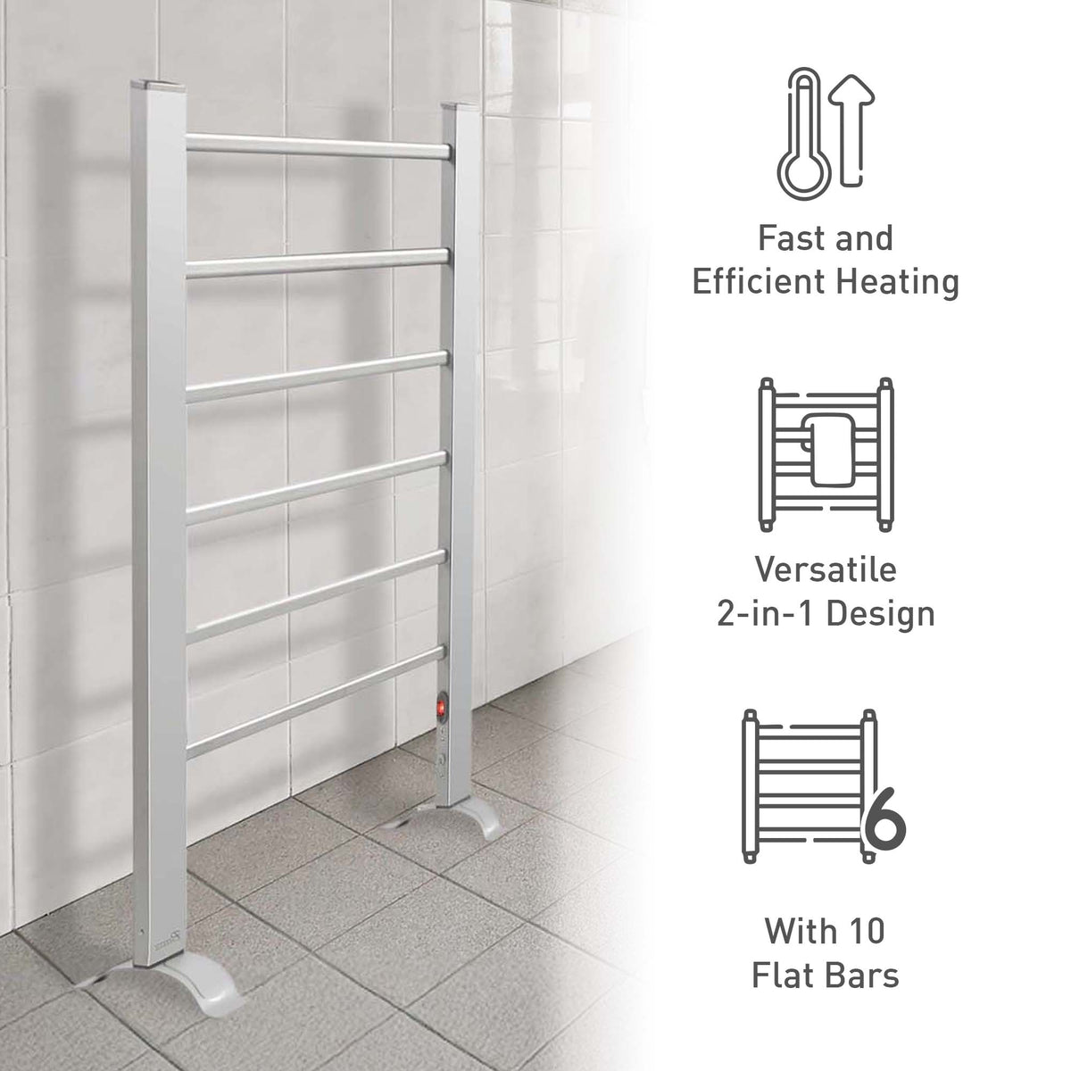 6-Bar Electric Towel Warmer
