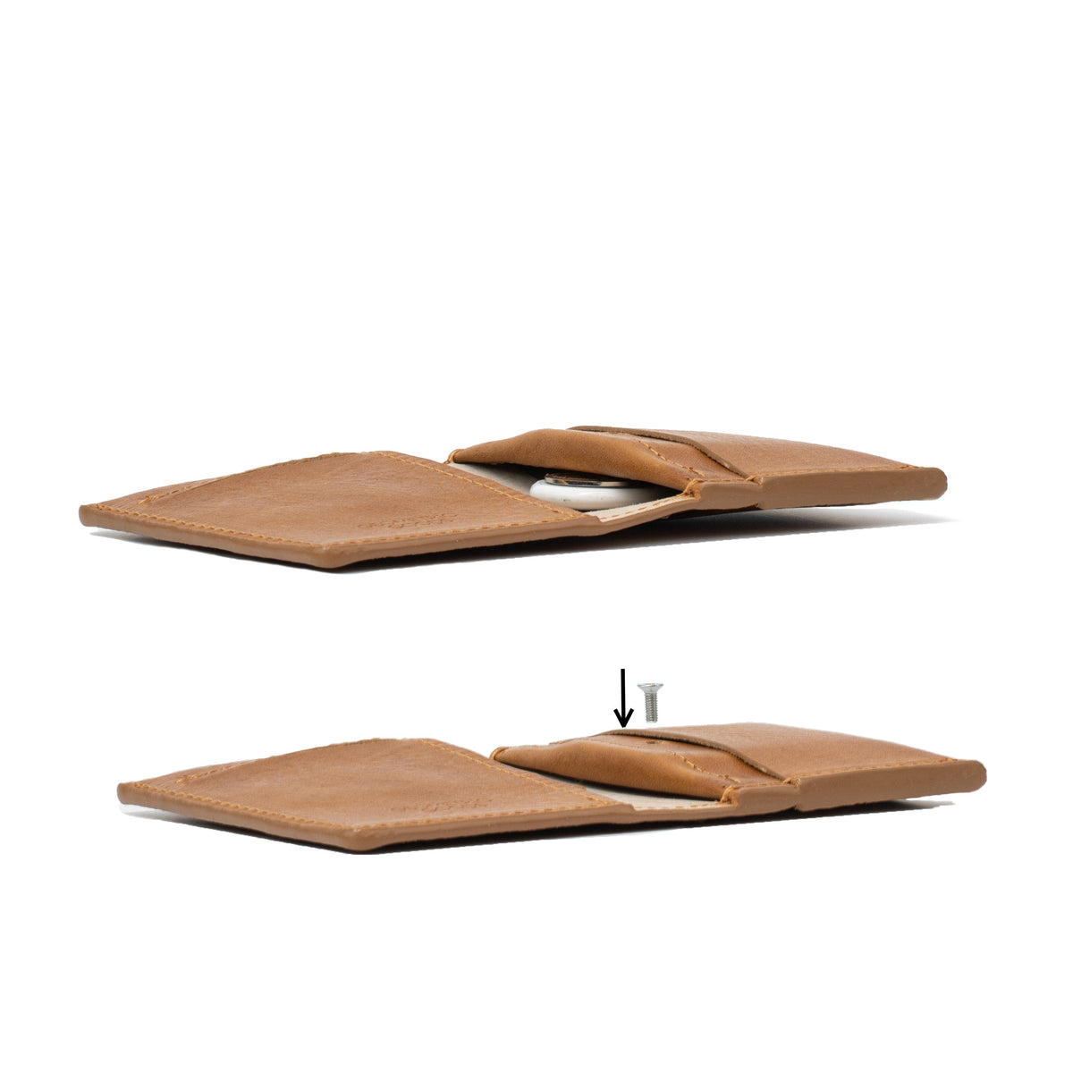 Leather Card Wallet for AirTag - The Minimalist 5.0