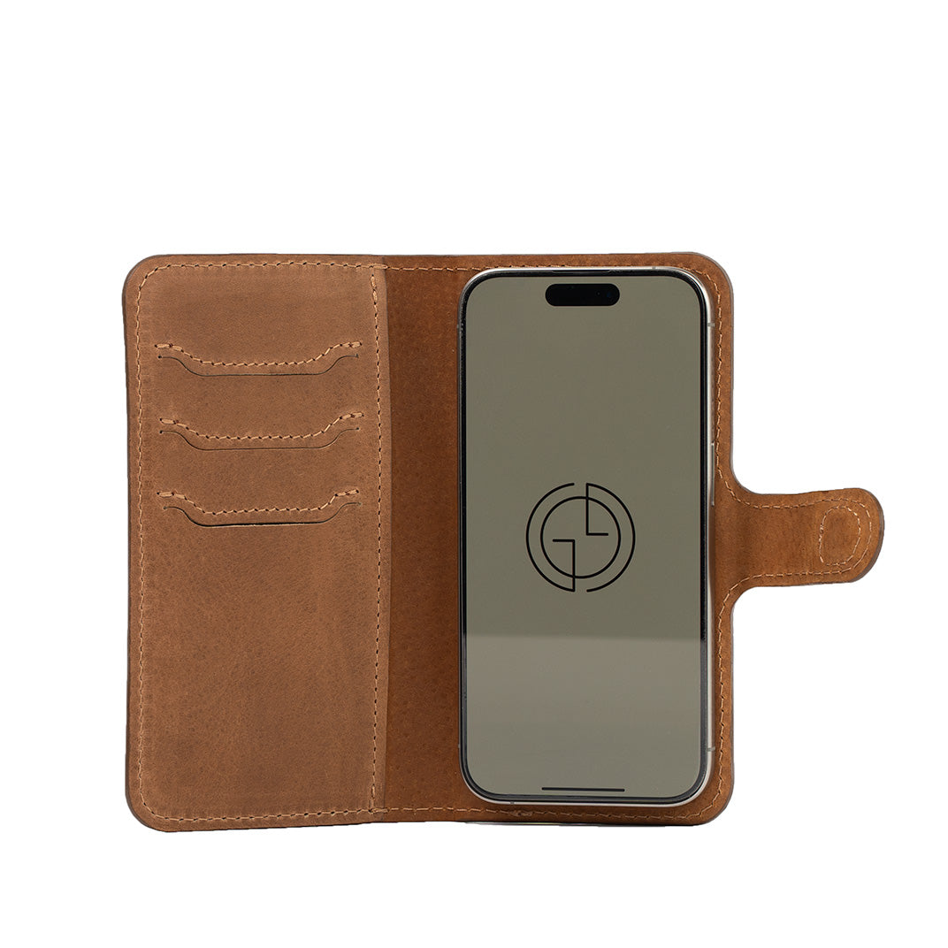 Leather Folio Case Wallet for iPhone 16 Series with MagSafe - Classic 4.0